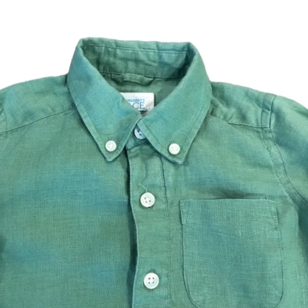Children's Place 18m Green Button Down Shirt